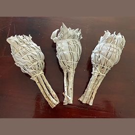 white sage smudge torches